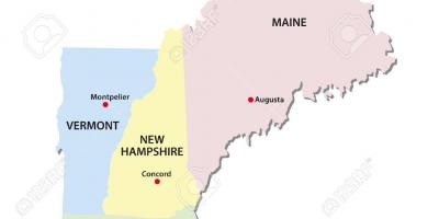 Peta negara bagian New England