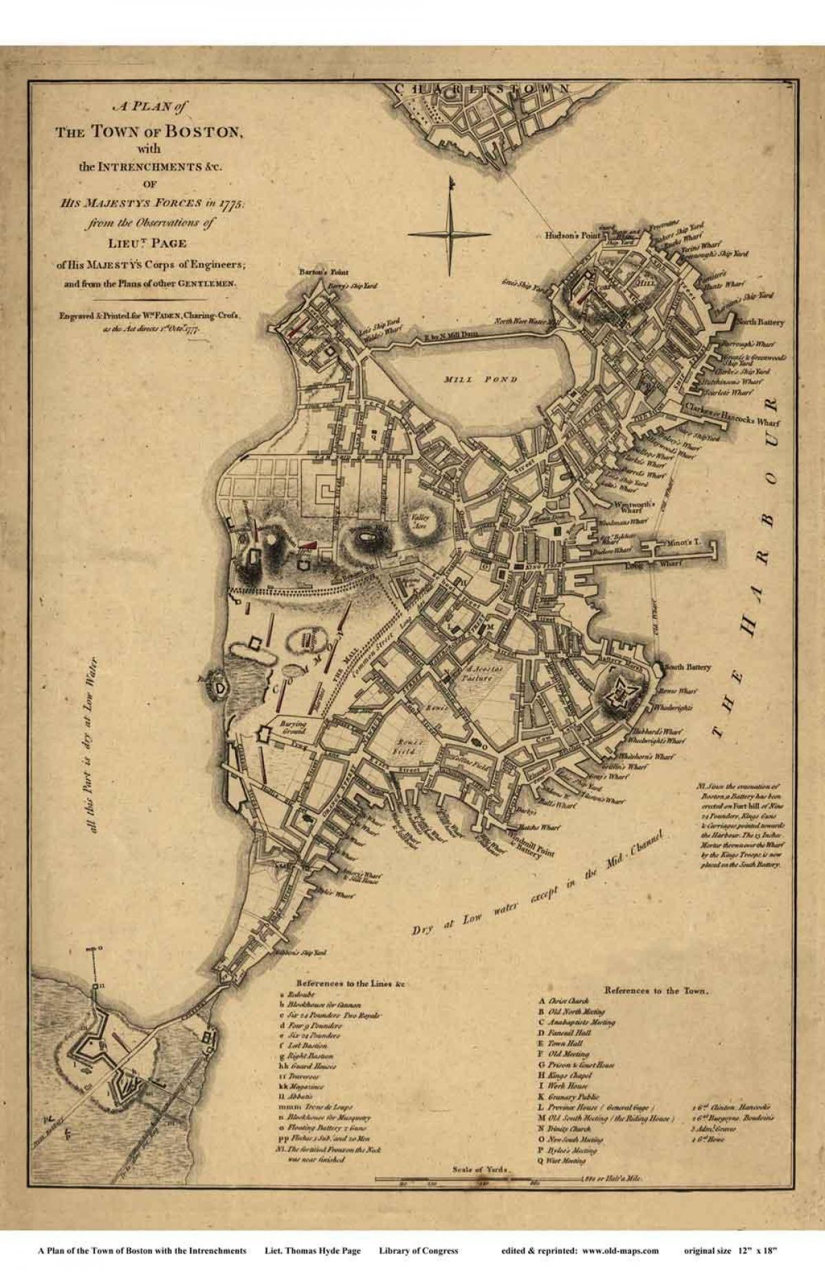 peta bersejarah Boston