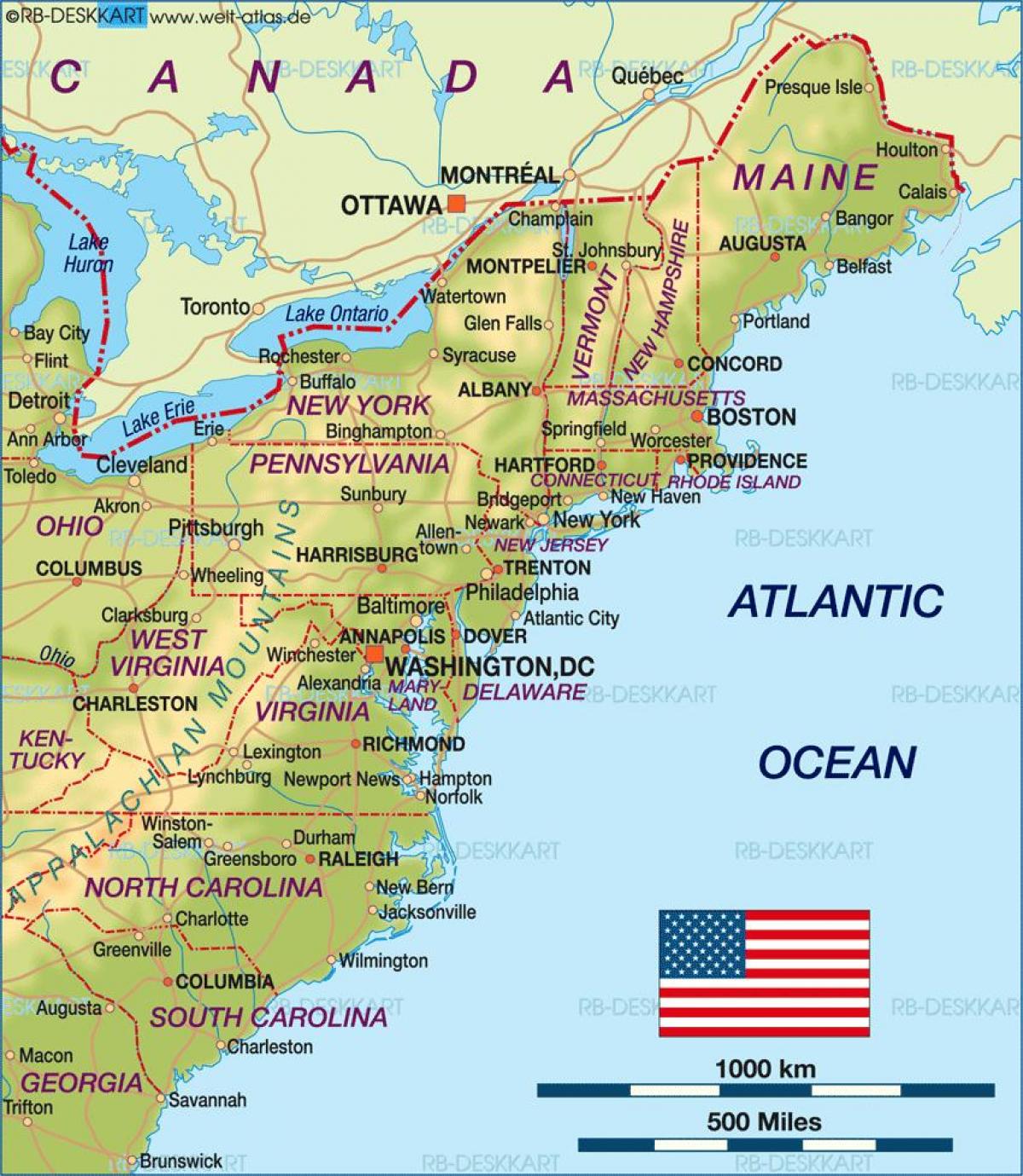 Boston pada peta