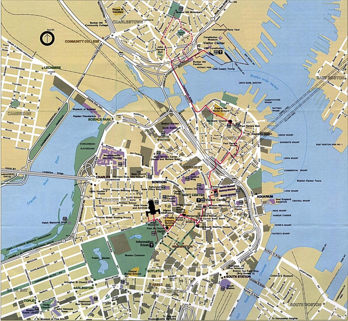 Kota Boston peta