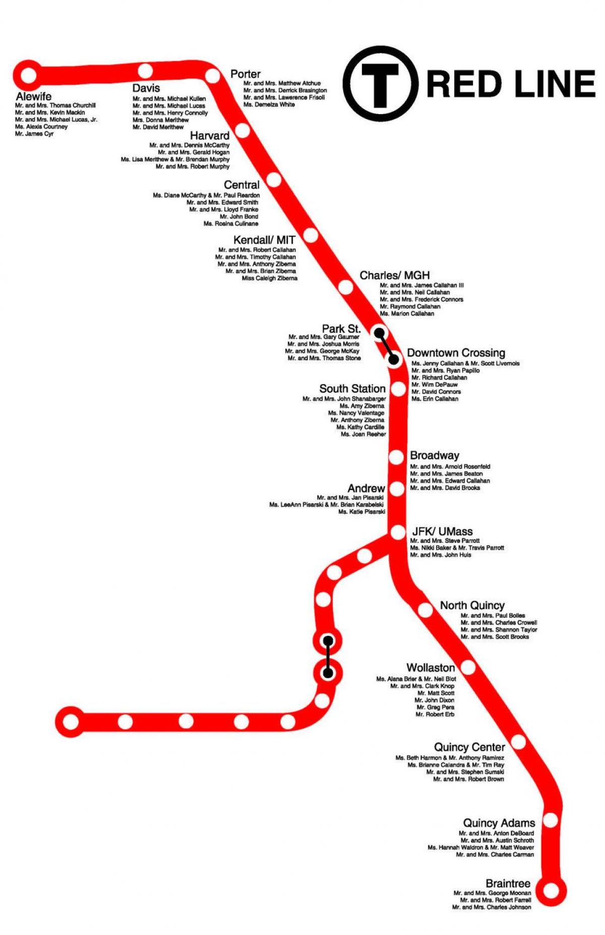 garis merah Boston peta