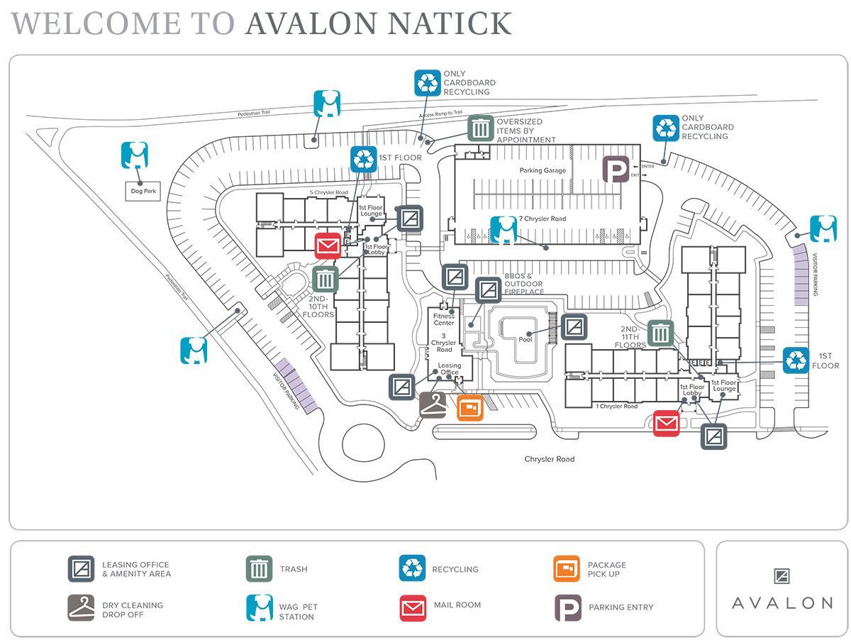 peta dari Natick Mall