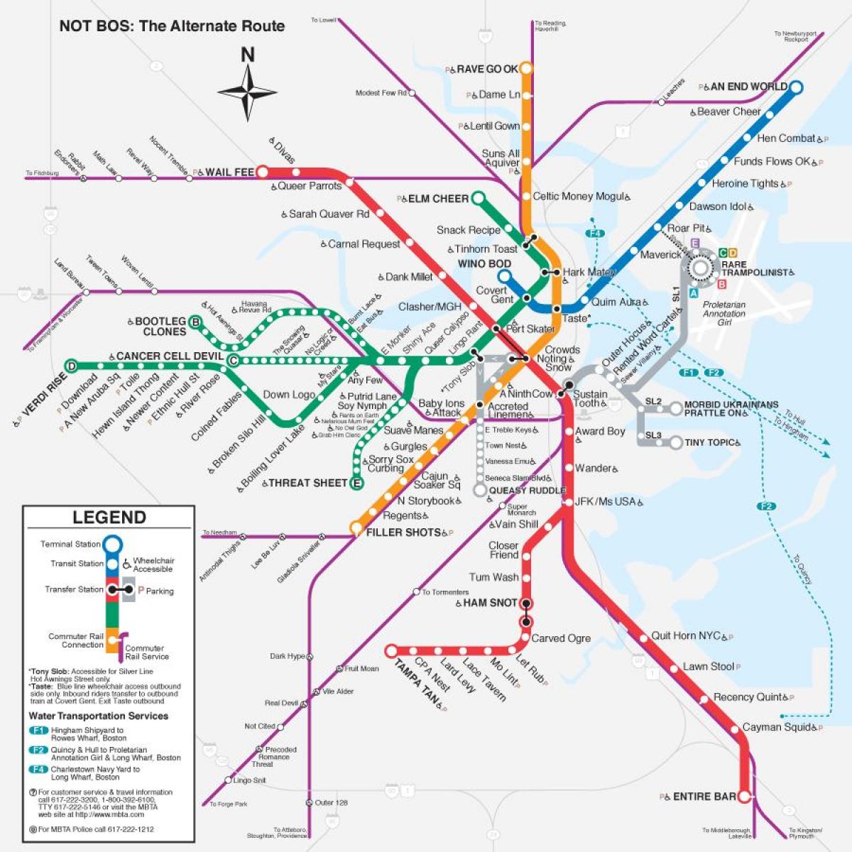 peta dari t peta Boston