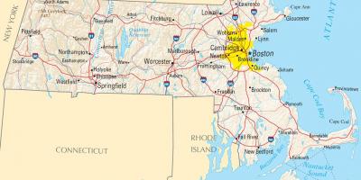 Peta dari Boston, usa