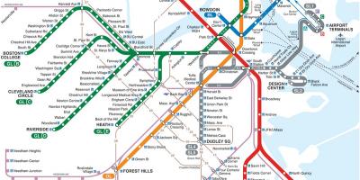 MBTA peta garis merah