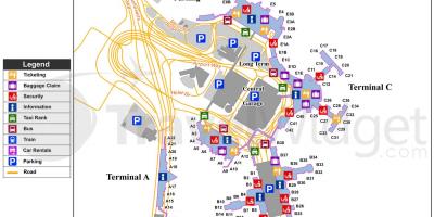 Peta dari bandara Boston