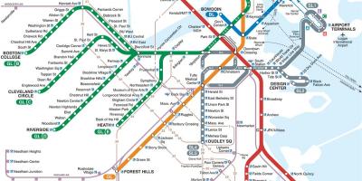 Peta kereta bawah tanah Boston