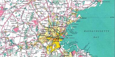 Peta wilayah Boston yang lebih besar