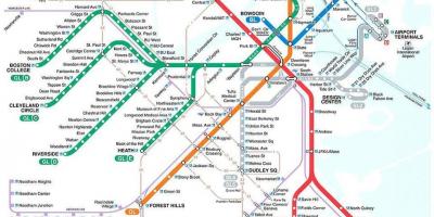 MBTA Boston peta