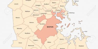 Peta wilayah Boston
