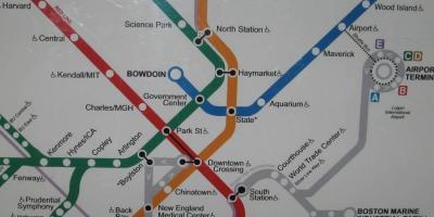 Boston selatan peta stasiun